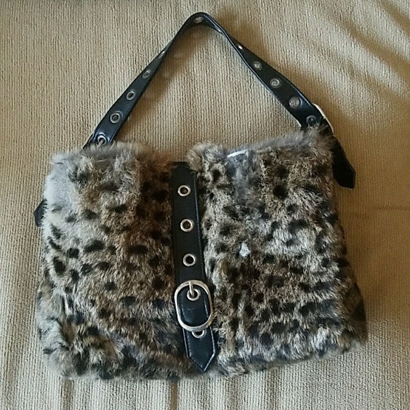 SHOOP Handbags - Shoop Faux Fur Purse